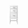 James Martin Vanities Addison 15in Base Cabinet, Glossy White w/ 3 CM White Zeus Quartz Top E444-BC15-GW-3WZ